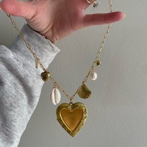 Handmade locket charm necklace